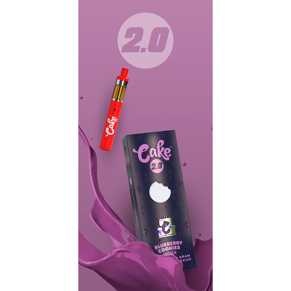 CAKE Delta 8 Disposable Device 2 Gram Display of 5 CBD To Store
