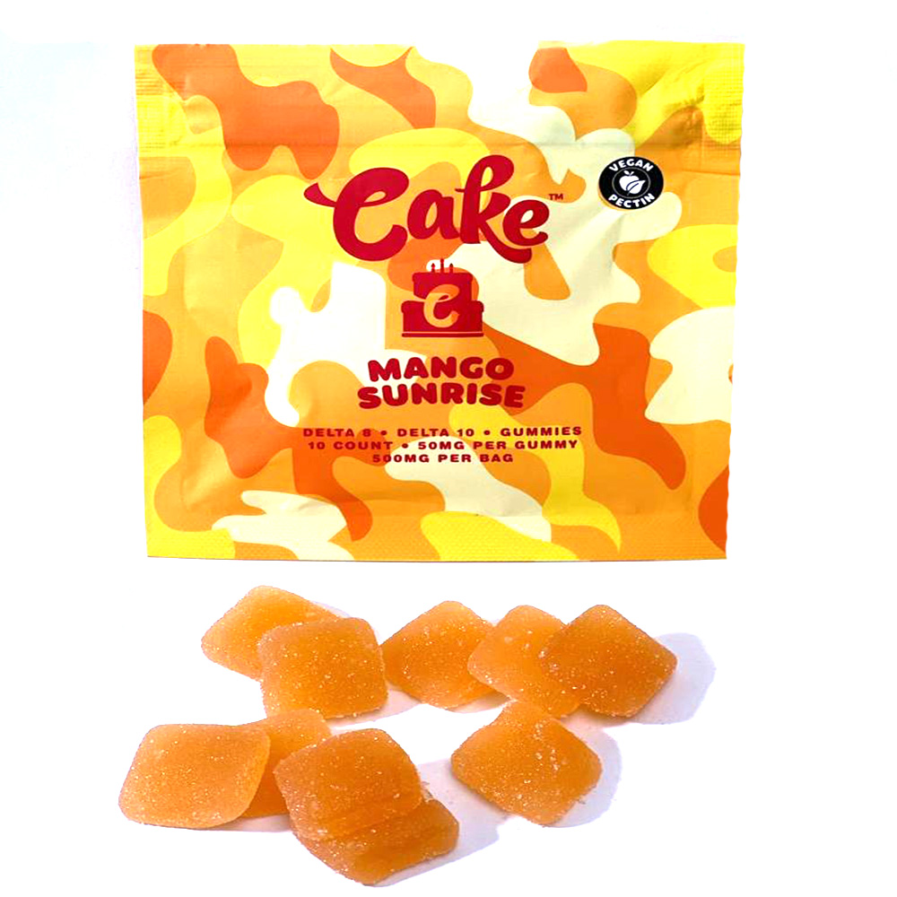 Cake 500MG Delta 8 + Delta 10 Gummies Pack of 10 Display of 10