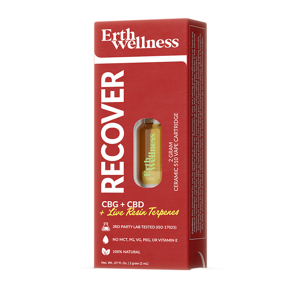 Erth Wellness RECOVER CBG + CBD + Live Resin Cartridge 2G