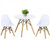 Kid's Modern Dining Table Set with 2 Armless Chairs