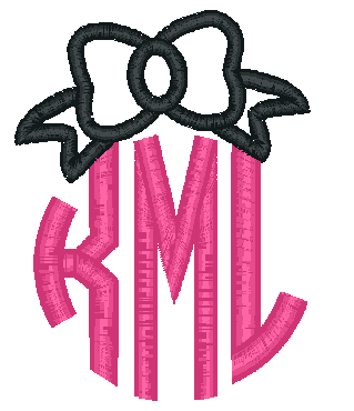 Bow Applique Monogram