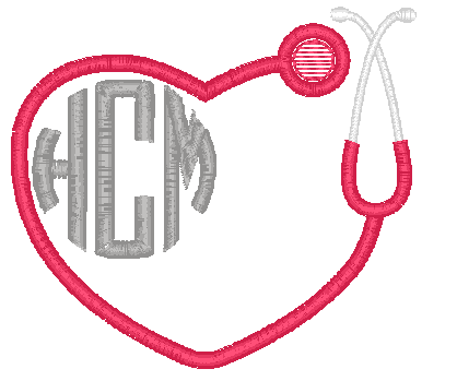 Heart Stethoscope 2 Monogram