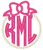 Bow and Pearls Applique Monogram
