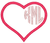 Circle Monogram Heart Applique