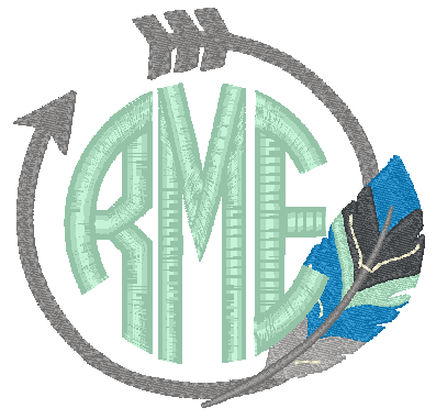 Arrow Feather Monogram