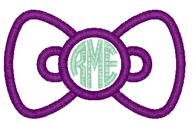 Bow Applique 2 Monogram