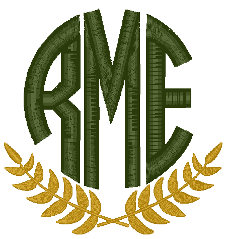 Laurel Border Monogram