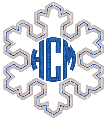 Snowflake Applique Monogram