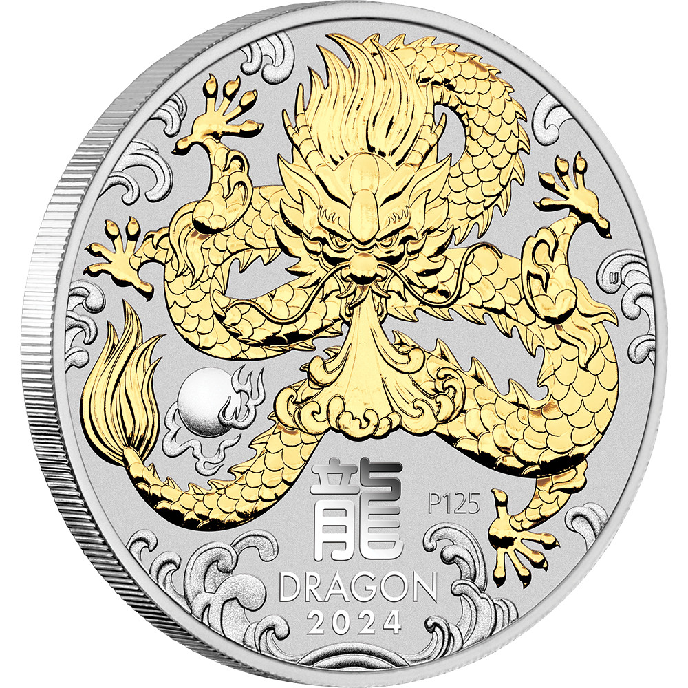 Australian Lunar Series III 2024 Year of the Dragon 1oz Silver