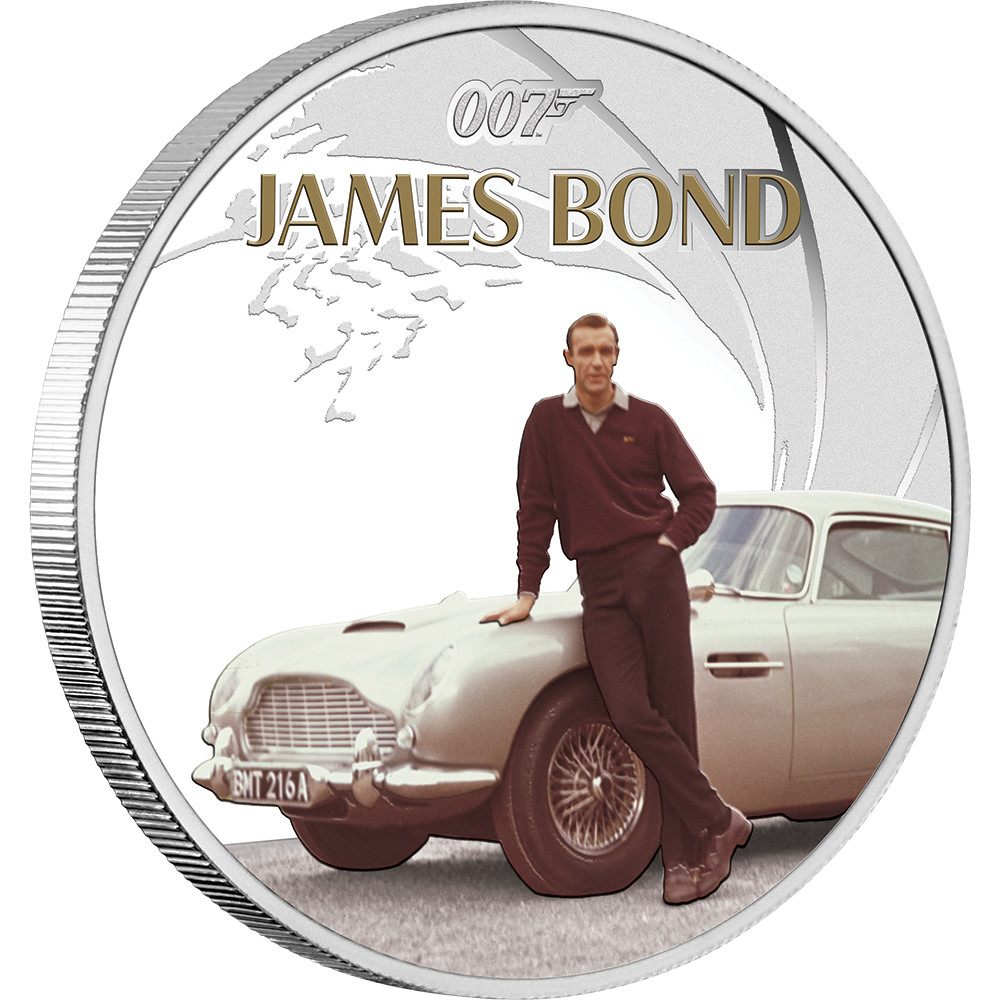 James Bond Sean Connery 2024 1oz Silver Proof Coloured Coin