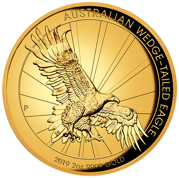2019 Australian Wedge-tailed Eagle 2oz Gold Proof Coin - Presented