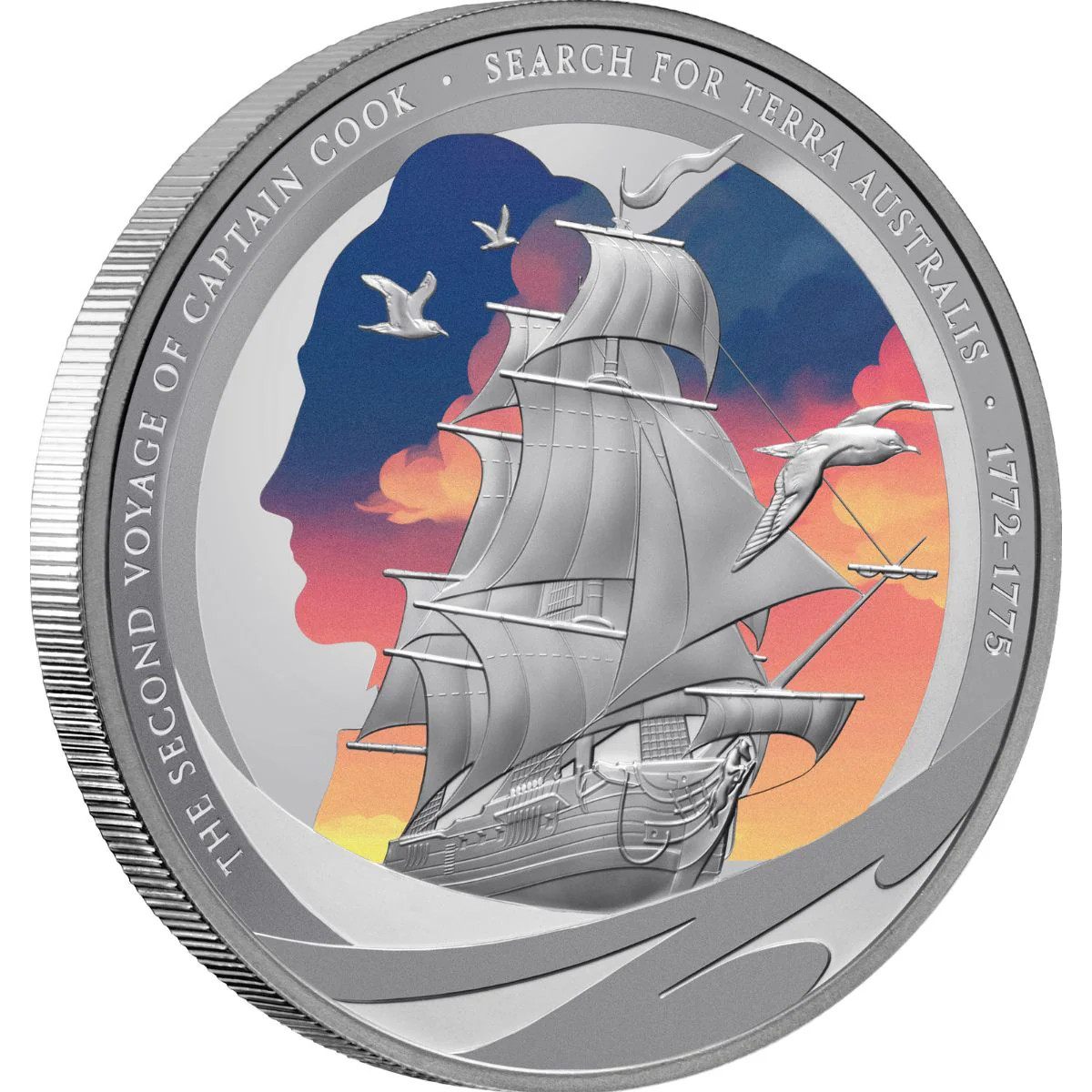 Captain Cook 2025 $1 The Search for Terra Australis 1oz Silver