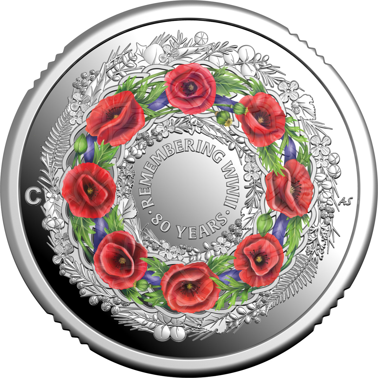 2025 $2 80 Years On: Remembering the Second World War Poppy Wreath