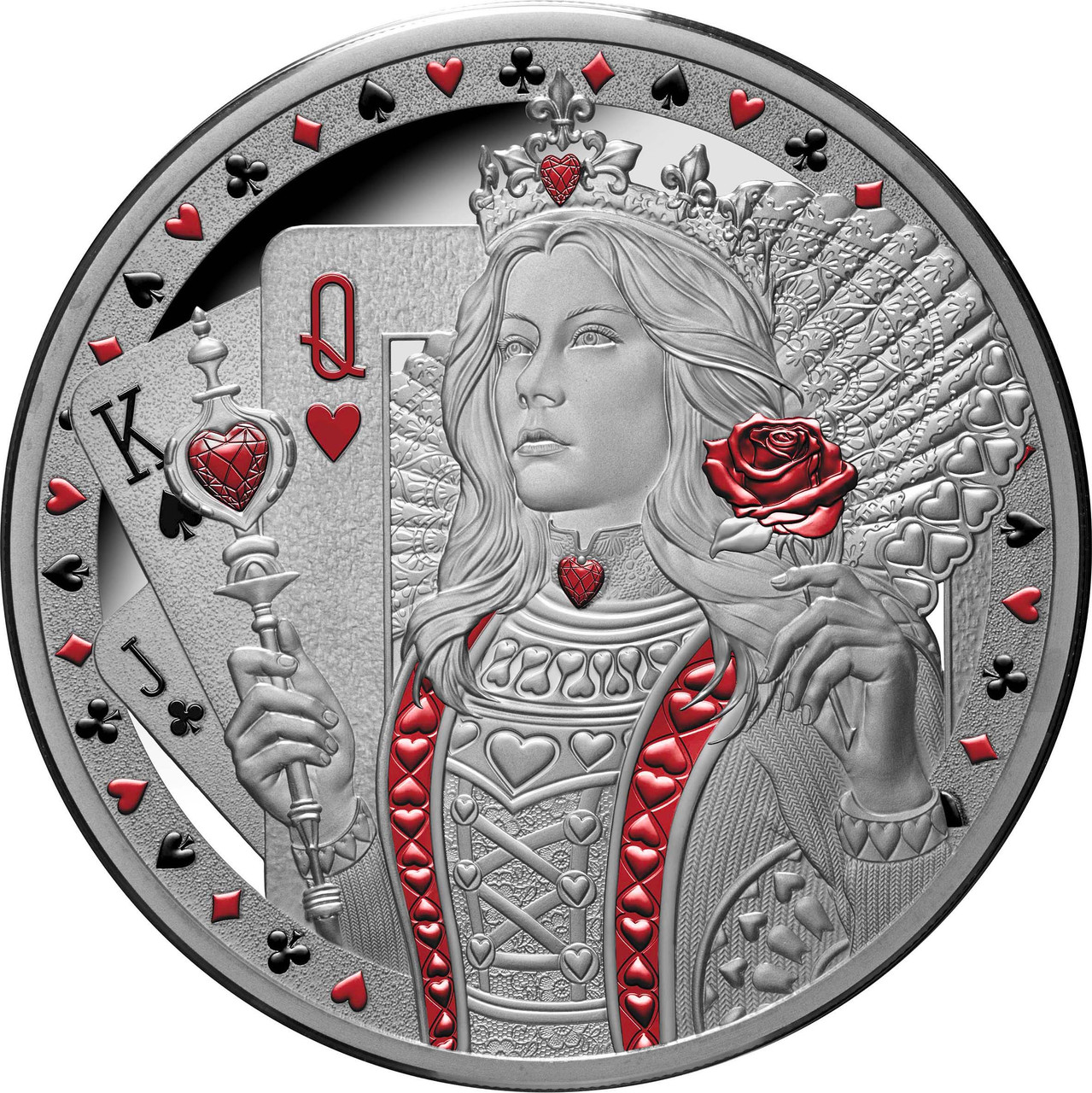 Queen of Hearts 2026 $1 1oz Silver Proof Coin