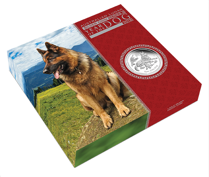 2018 Year of the Dog Australian Lunar 1 Kilo Silver Proof Coin