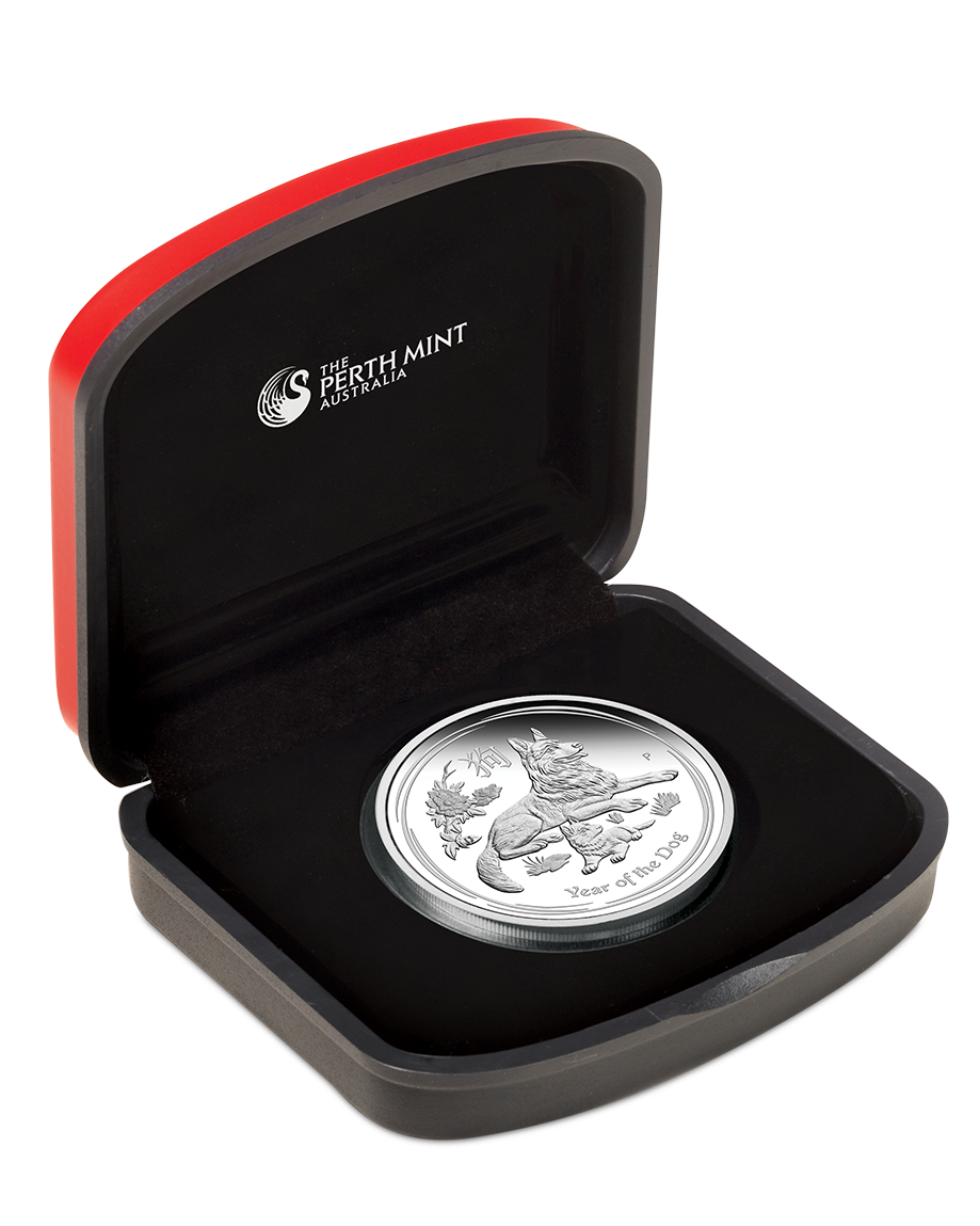 2018 Year of the Dog Australian Lunar 1oz Silver Proof Coin