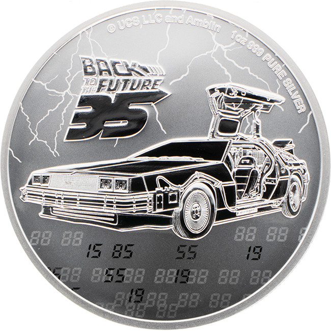2020 Back To The Future 35th Anniversary 1oz Silver Bullion Coin