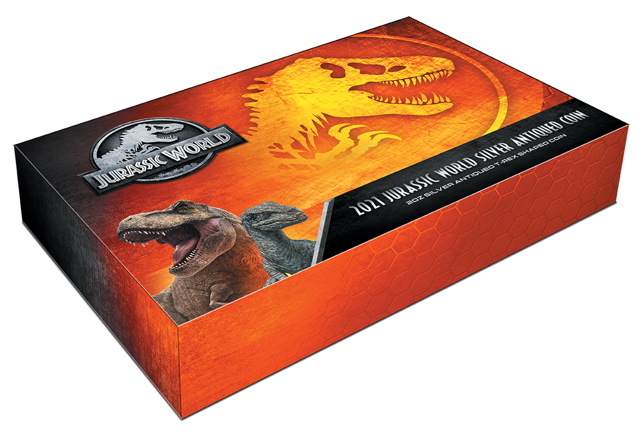 PAMP T-Rex 2oz(オンス) 純銀9999コイン 2021年 Buy 2 oz Silver Coin - Jurassic World™ - T-Rex - 2021