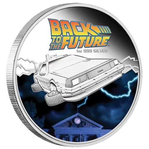 2015 1oz Silver Proof Coin - Back to the Future - DeLorean