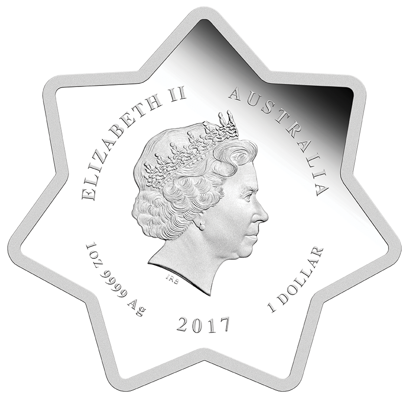 2017 1oz Christmas Star Shaped Silver Proof Coin - Presented by
