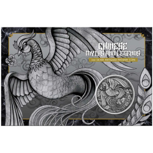 Chinese Myths and Legends Phoenix 2023 1oz Silver Antiqued Coin in Card - in card Chinese Myths and Legends Phoenix 2023 1oz Silver Antiqued Coin in Card - in card