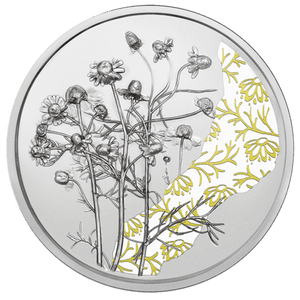 2023 1/2oz Austria The Language of Flowers Series - The Chamomile - 10 Euro Silver Proof Coin - reverse 2023 1/2oz Austria The Language of Flowers Series - The Chamomile - 10 Euro Silver Proof Coin - reverse