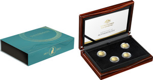 170th Anniversary of the Port Phillip Gold Pattern 2023 $25 1/4oz four-coin Gold Proof Set - in presentation case 170th Anniversary of the Port Phillip Gold Pattern 2023 $25 1/4oz four-coin Gold Proof Set - in presentation case