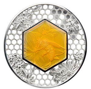 2023 $5 Filigree Bee 2oz Fine Silver Coin - reverse 2023 $5 Filigree Bee 2oz Fine Silver Coin - reverse