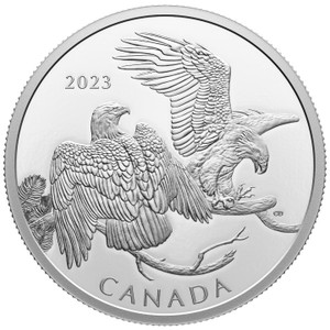 The Striking Bald Eagle $30 Canada Silver 2023 Proof Coin - reverse The Striking Bald Eagle $30 Canada Silver 2023 Proof Coin - reverse