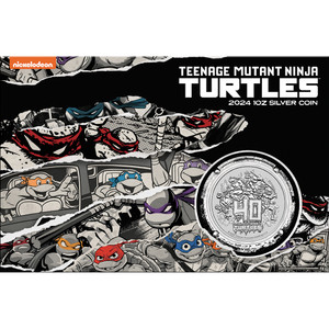 Teenage Mutant Ninja Turtles 40th Anniversary 2024 1oz Silver Coin in Card - card Teenage Mutant Ninja Turtles 40th Anniversary 2024 1oz Silver Coin in Card - card