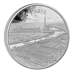 City Views Paris 2024 UK 1oz Silver Proof Coin - reverse