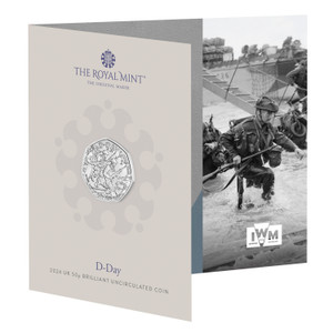 D-Day 2024 UK 50p Brilliant Uncirculated Coin - in presentation card D-Day 2024 UK 50p Brilliant Uncirculated Coin - in presentation card