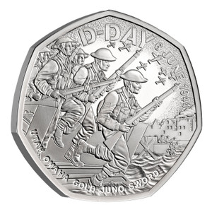 D-Day 2024 UK 50p Silver Proof Coin D-Day 2024 UK 50p Silver Proof Coin