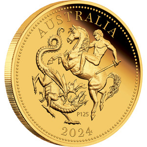 The Perth Mint 125th Anniversary Australia Sovereign 2024 Gold Proof Coin - reverse The Perth Mint 125th Anniversary Australia Sovereign 2024 Gold Proof Coin - reverse