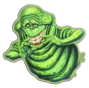 2024 Ghostbusters 2oz Silver Slimer Shaped Coin - reverse 2024 Ghostbusters 2oz Silver Slimer Shaped Coin - reverse