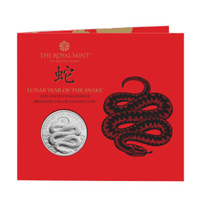 Lunar Year of the Snake 2025 UK £5 Brilliant Uncirculated Coin - in card Lunar Year of the Snake 2025 UK £5 Brilliant Uncirculated Coin - in card