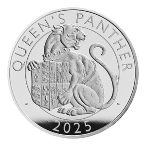 The Royal Tudor Beasts The Queen's Panther 2025 UK 1oz Silver Proof Coin - reverse The Royal Tudor Beasts The Queen's Panther 2025 UK 1oz Silver Proof Coin - reverse