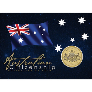Australian Citizenship 2025 Coin in Card - in card Australian Citizenship 2025 Coin in Card - in card