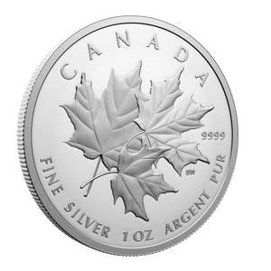 2025 $20 Fine Silver Coin - Triple Maple - reverse angle 2025 $20 Fine Silver Coin - Triple Maple - reverse angle