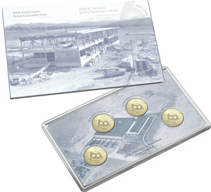 2025 $1 Mintmark and Privy Mark Four Coin Set - 60th Anniversary of the Royal Australian Mint - coin set case 2025 $1 Mintmark and Privy Mark Four Coin Set - 60th Anniversary of the Royal Australian Mint - coin set case