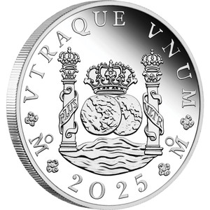 225th Anniversary of Australian Proclamation Coins - Pillar Dollar 2025 1oz Silver Proof Coin - reverse angle 225th Anniversary of Australian Proclamation Coins - Pillar Dollar 2025 1oz Silver Proof Coin - reverse angle