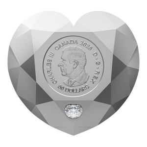 2025 $50 Fine Silver Diamond-Shaped Coin - Heart Diamond - reverse 2025 $50 Fine Silver Diamond-Shaped Coin - Heart Diamond - reverse