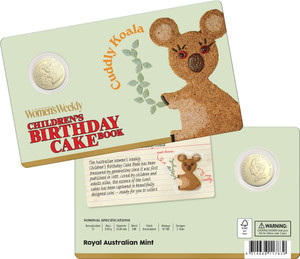 2025 AWW Children's Birthday Cake Book - $1 Cuddly Koala Uncirculated Coin - presentation coin in card 2025 AWW Children's Birthday Cake Book - $1 Cuddly Koala Uncirculated Coin - presentation coin in card