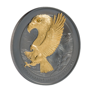 2025 NZ Haast’s Eagle 2oz Silver Coin featuring Rose Gold Plating and a Zirconia Gem in the Eye - reverse 2025 NZ Haast’s Eagle 2oz Silver Coin featuring Rose Gold Plating and a Zirconia Gem in the Eye - reverse