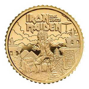 Iron Maiden 2025 1/40oz Gold Proof Coin - reverse Iron Maiden 2025 1/40oz Gold Proof Coin - reverse