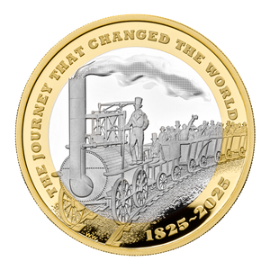 200 Years of the Modern Railway 2025 £2 Silver Proof Piedfort Coin - reverse 200 Years of the Modern Railway 2025 £2 Silver Proof Piedfort Coin - reverse
