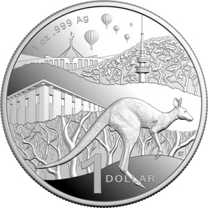 2025 $1 Kangaroo Series - Bush Capital 1oz Fine Silver Proof Coin - reverse 2025 $1 Kangaroo Series - Bush Capital 1oz Fine Silver Proof Coin - reverse