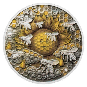 2025 Beekeeping 1oz Silver Medal - reverse 2025 Beekeeping 1oz Silver Medal - reverse