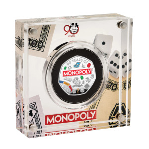 Monopoly 2025 UK 50p Silver Proof Colour Coin - in the case Monopoly 2025 UK 50p Silver Proof Colour Coin - in the case