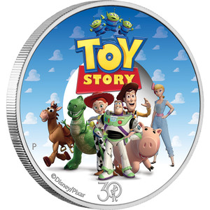 30 Years of Toy Story 2025 1/2oz Silver Proof Coloured Coin - reverse 30 Years of Toy Story 2025 1/2oz Silver Proof Coloured Coin - reverse